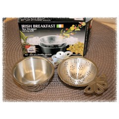 Irish Breakfast Tea Strainer with Drip Bowl